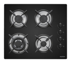 כיריים גז PROVIEW PVHB600-BKG זכוכית שחורה